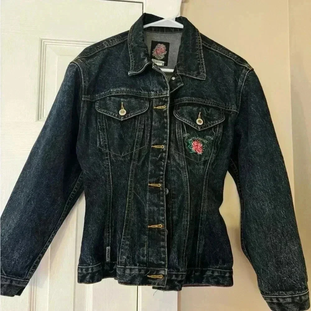 Vintage Jordache Frills fitted jean jacket Size Small - Picture 8 of 12